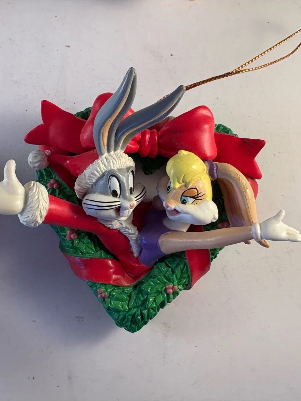 Lot 4‎ Vtg 90s Looney Tunes Christmas Ornament Bugs Bunny Lola Donald Mickey 3”